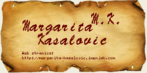 Margarita Kasalović vizit kartica